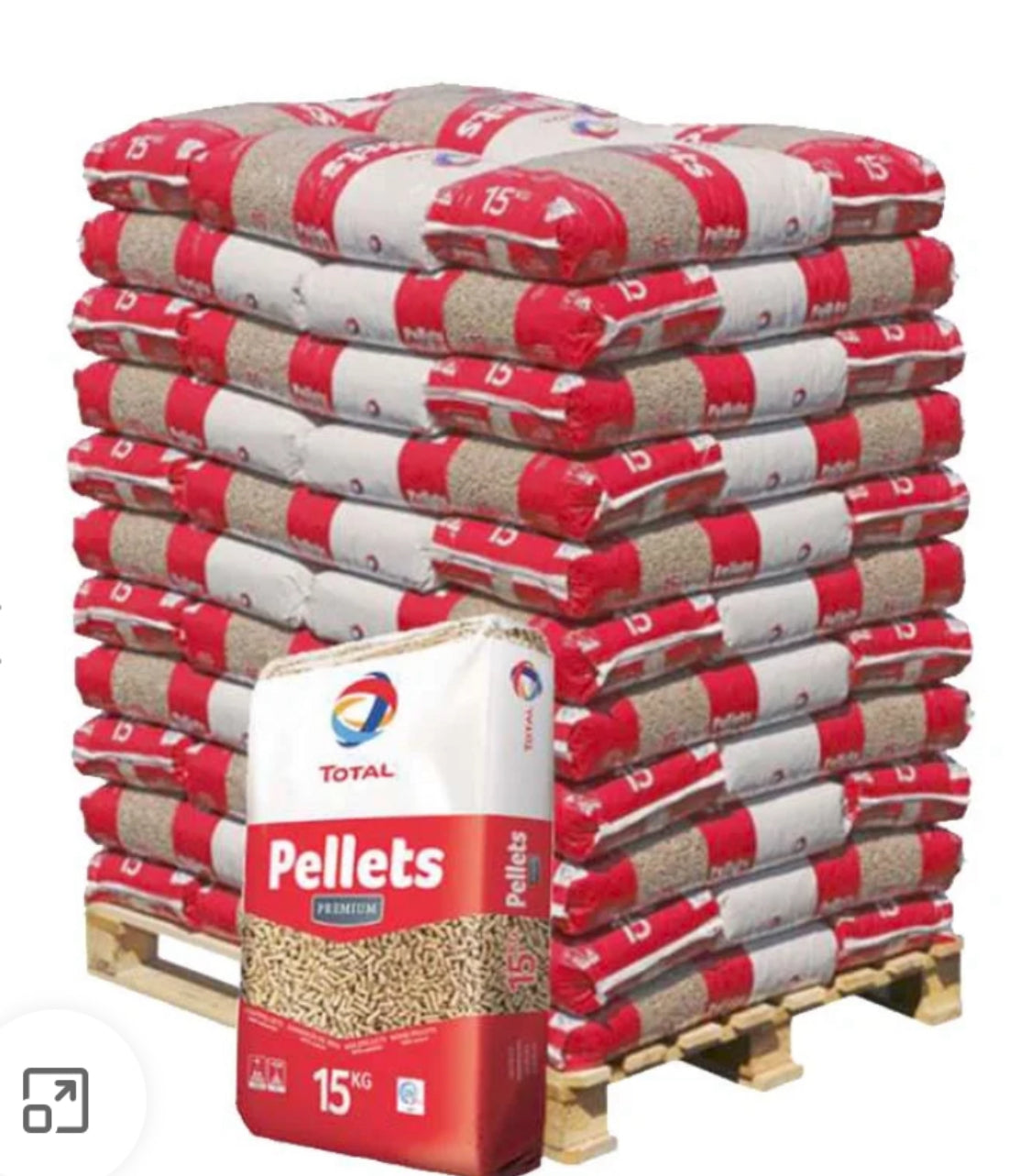 Pellet Total Premium — Palette de 66 sacs x 15 kg