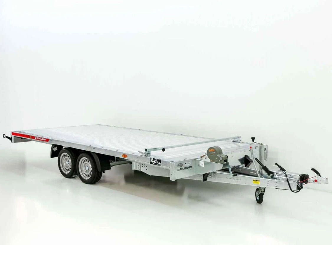 Remorque porte-voitures Temared CARLU 4521-S, plancher aluminium, 215 x 450 cm, 3,5 t - Neuve