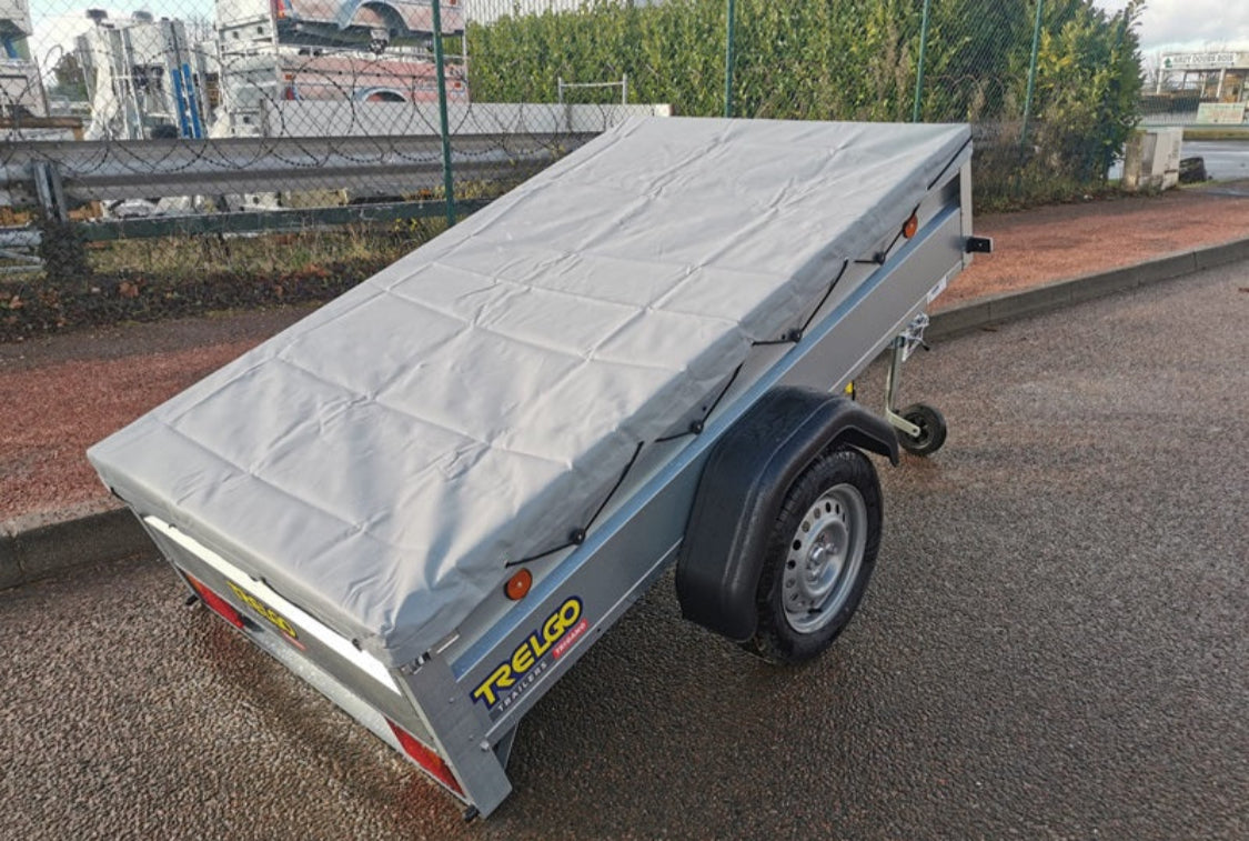 Remorque à bagages TRELGO avec roue jockey et bâche plate