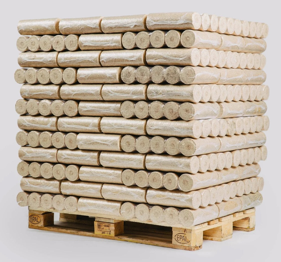 Briquettes de bois (Pellini) sans trou – Palette de 960 kg
