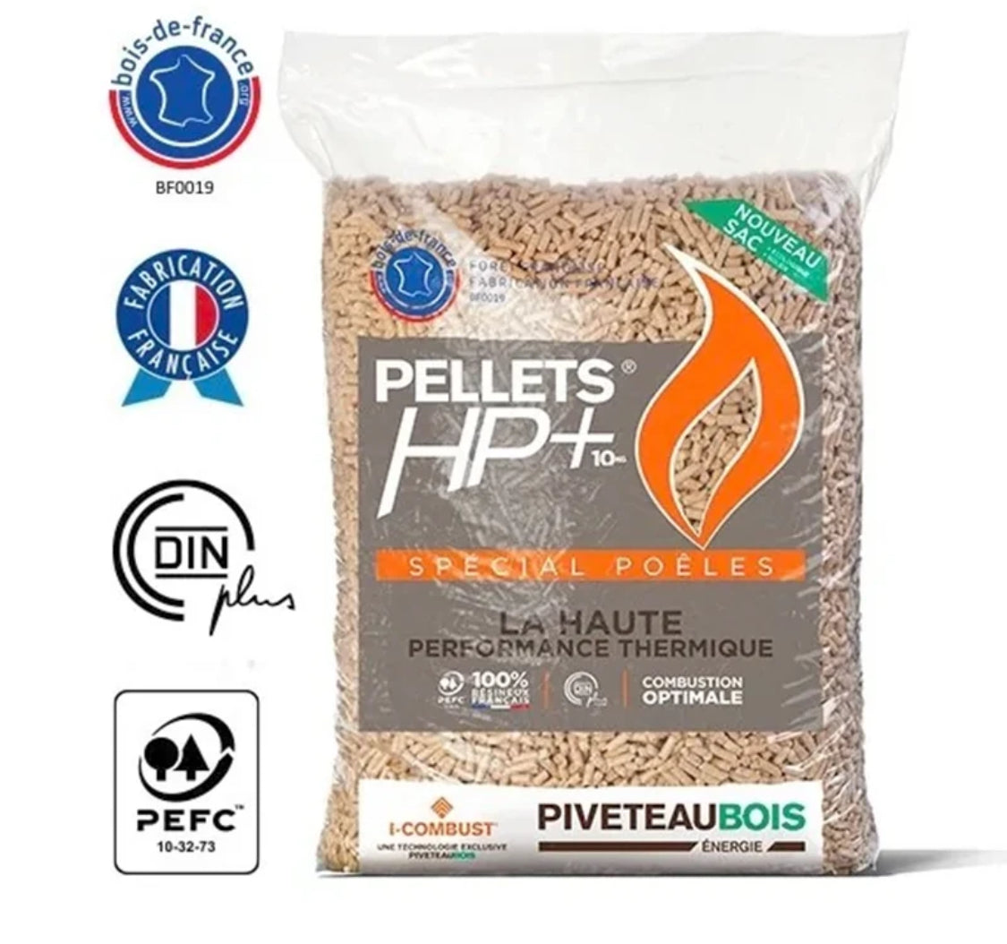 Granulés de bois Piveteau HP+ – 72 sacs de 15kg chacun