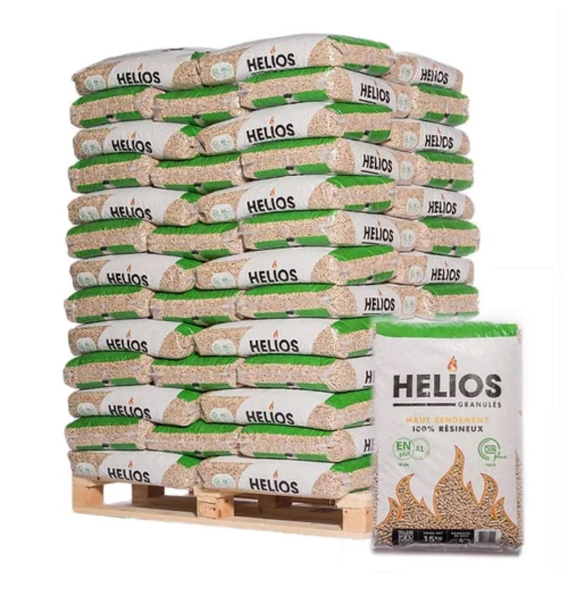 Pellets HELIOS - palette de 65 sacs de 15 kg