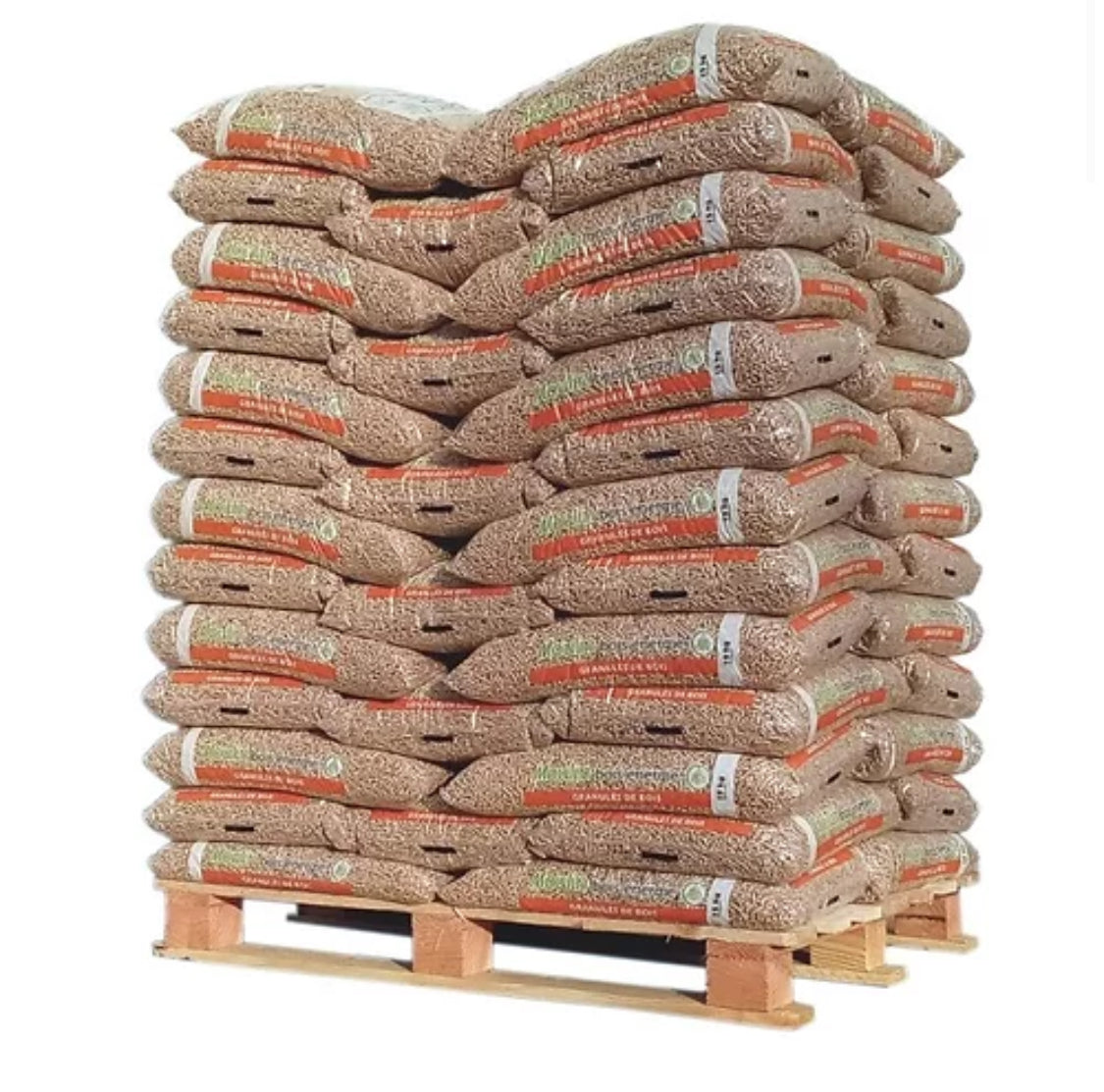 Granulés de bois énergie – palette de 65 sacs de 15 kg chacun