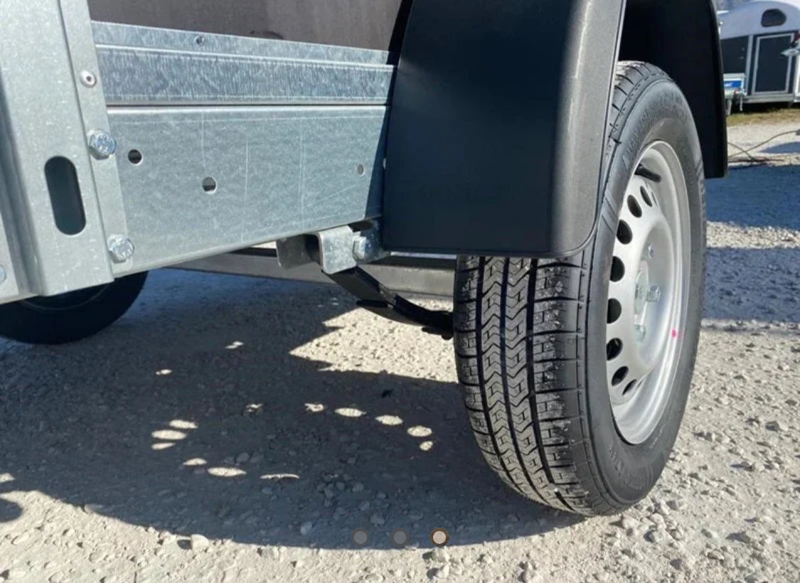 Remorque bois Martz 230 x 126 cm PTAC 500/750 kg + Porte-échelle et suspension à lames