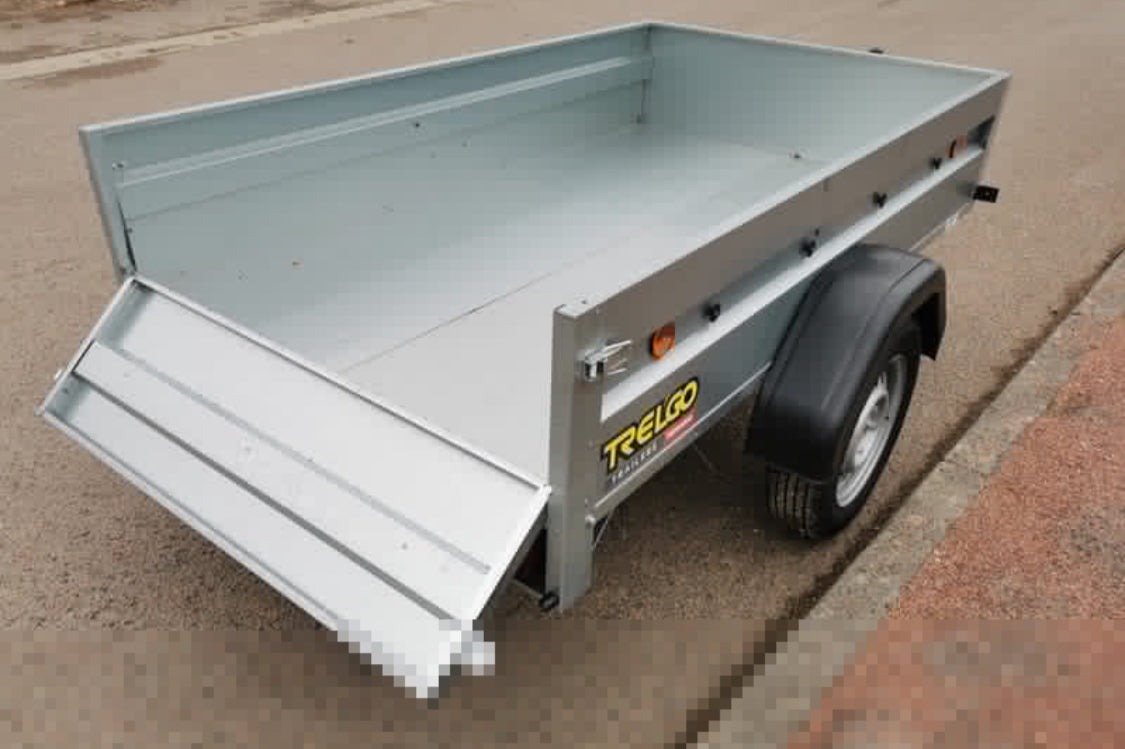Remorque à bagages TRELGO avec roue jockey et bâche plate